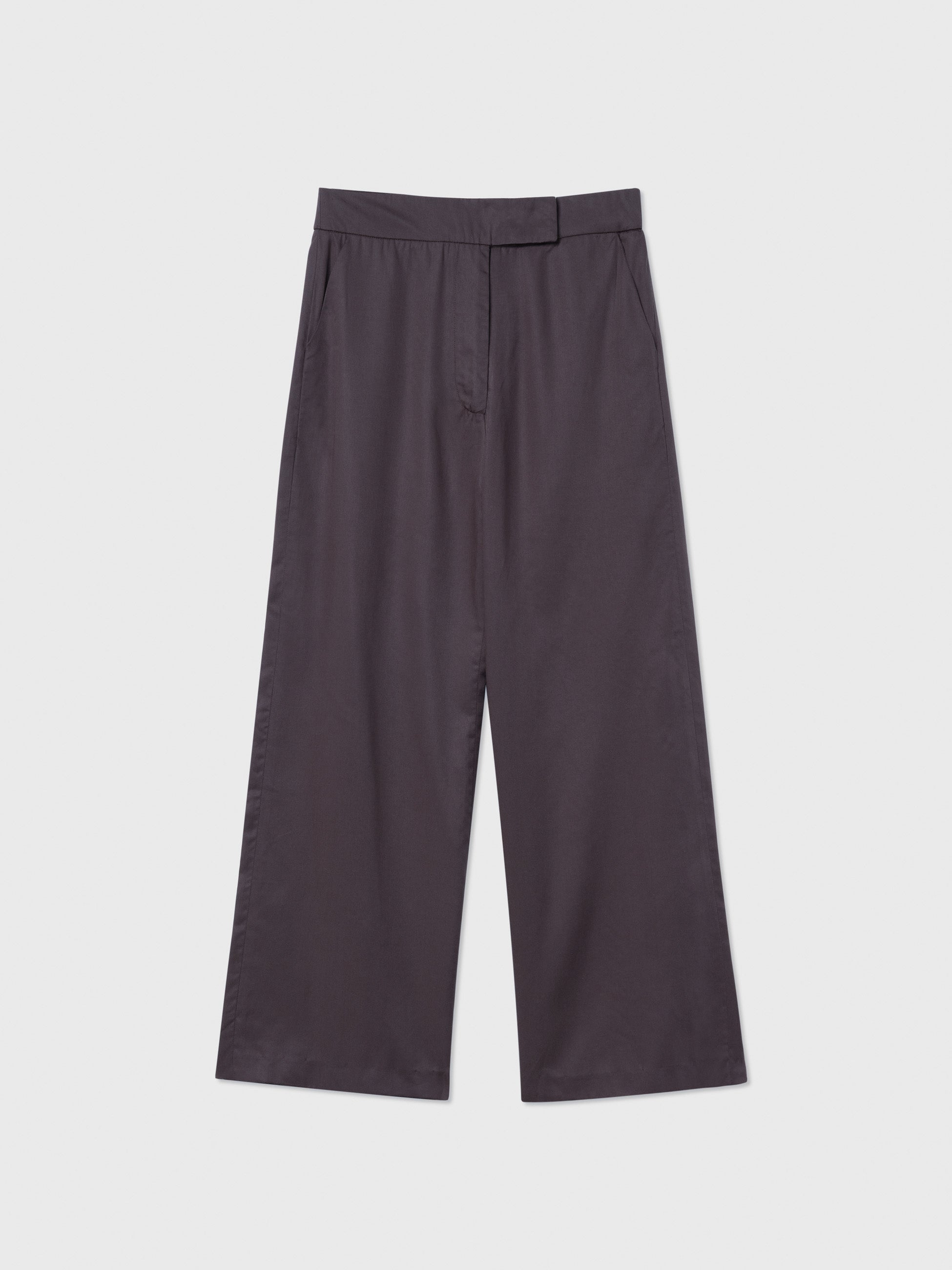 Wide Leg Cropped Pants Brown