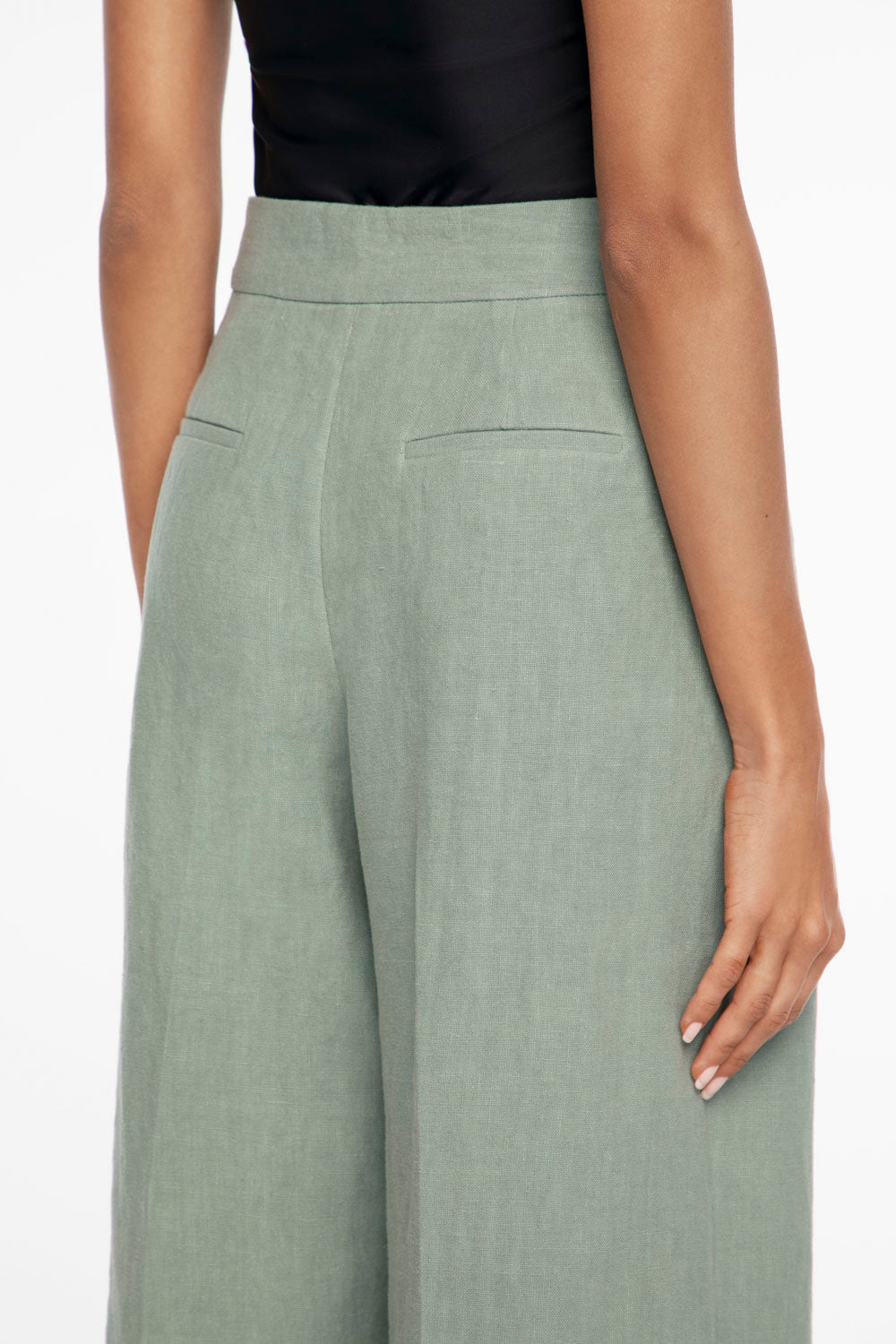 Linen Wide Leg Pants - dāl the label-Mist