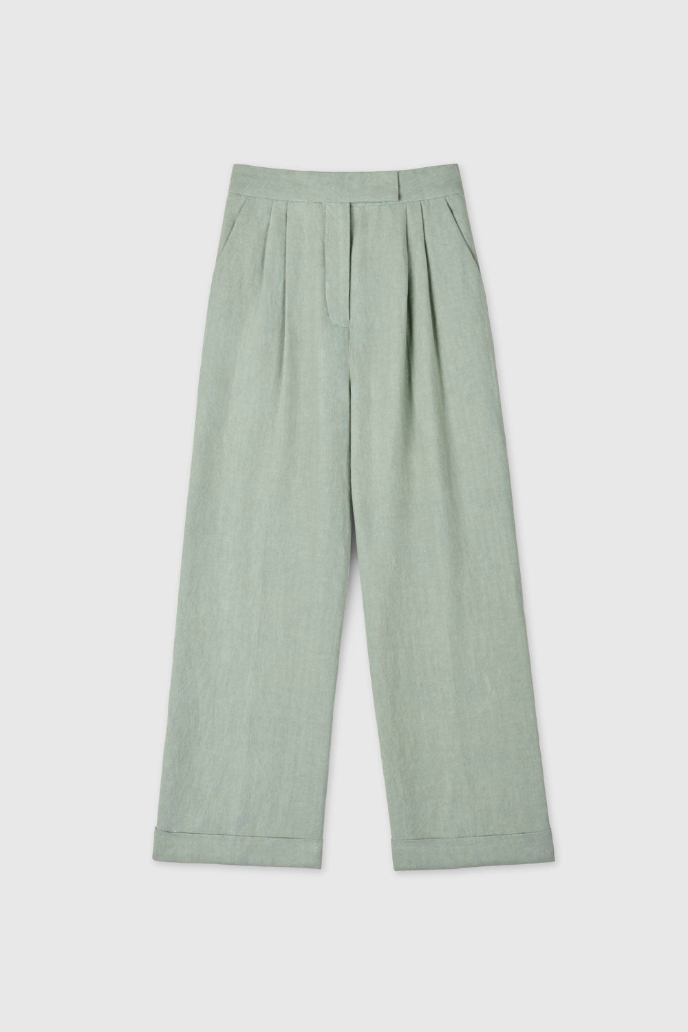 Linen Wide Leg Pants - dāl the label-Mist