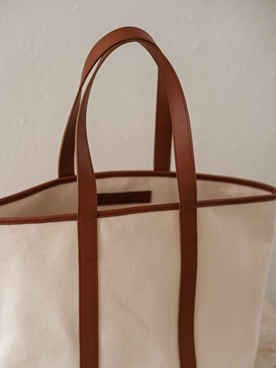 Structured Tote Bag - dāl the label-Tan