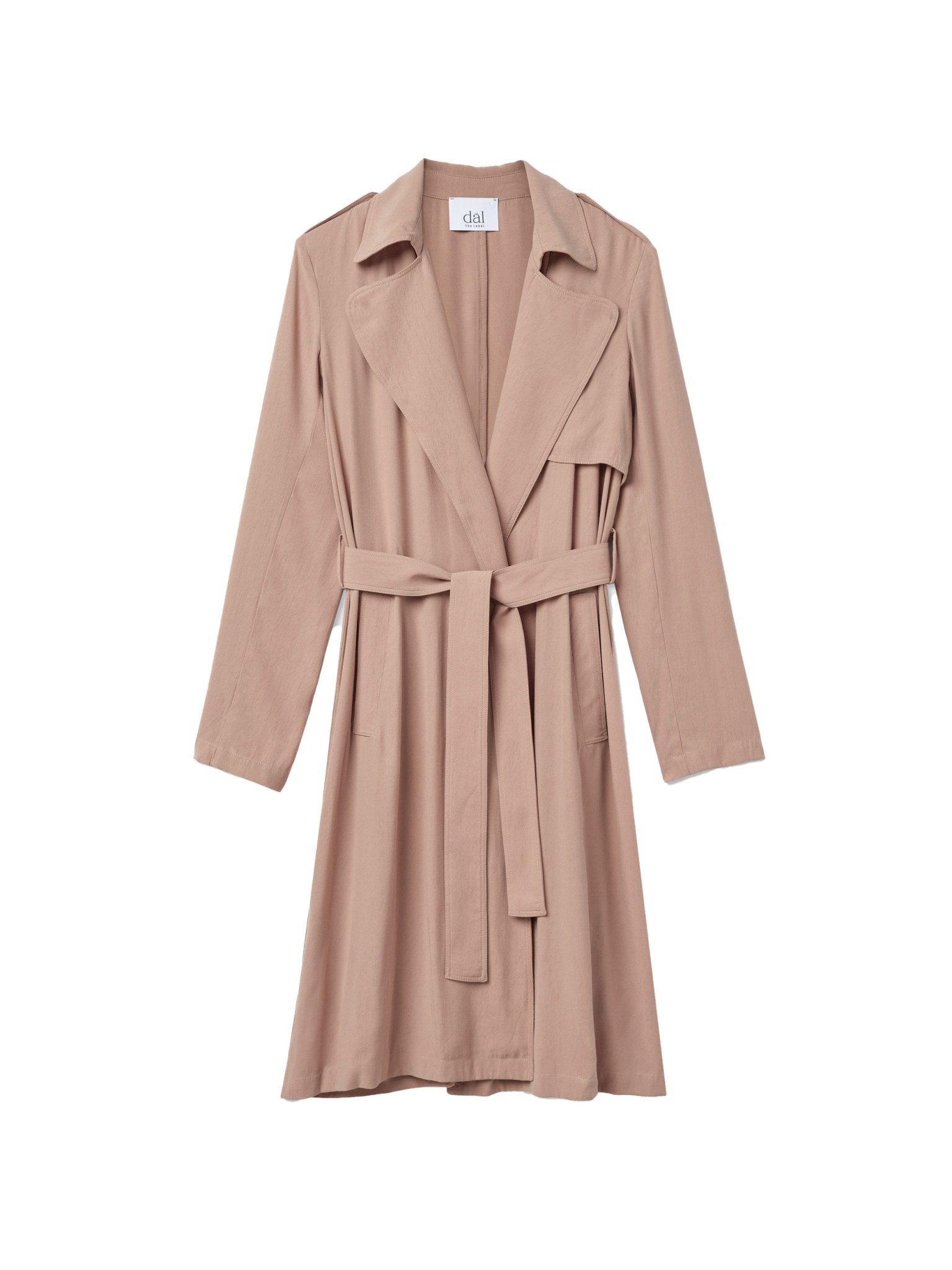 Flowy Lapel Trench Coat - dāl the label - Toffee