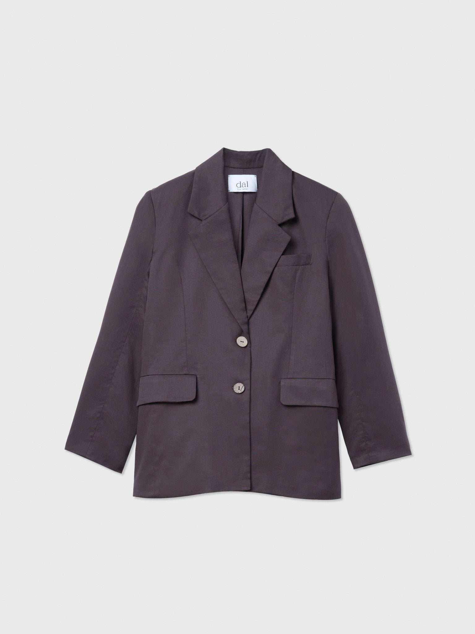 Relaxed Single Breasted Blazer - dāl the label - Coffee Brown