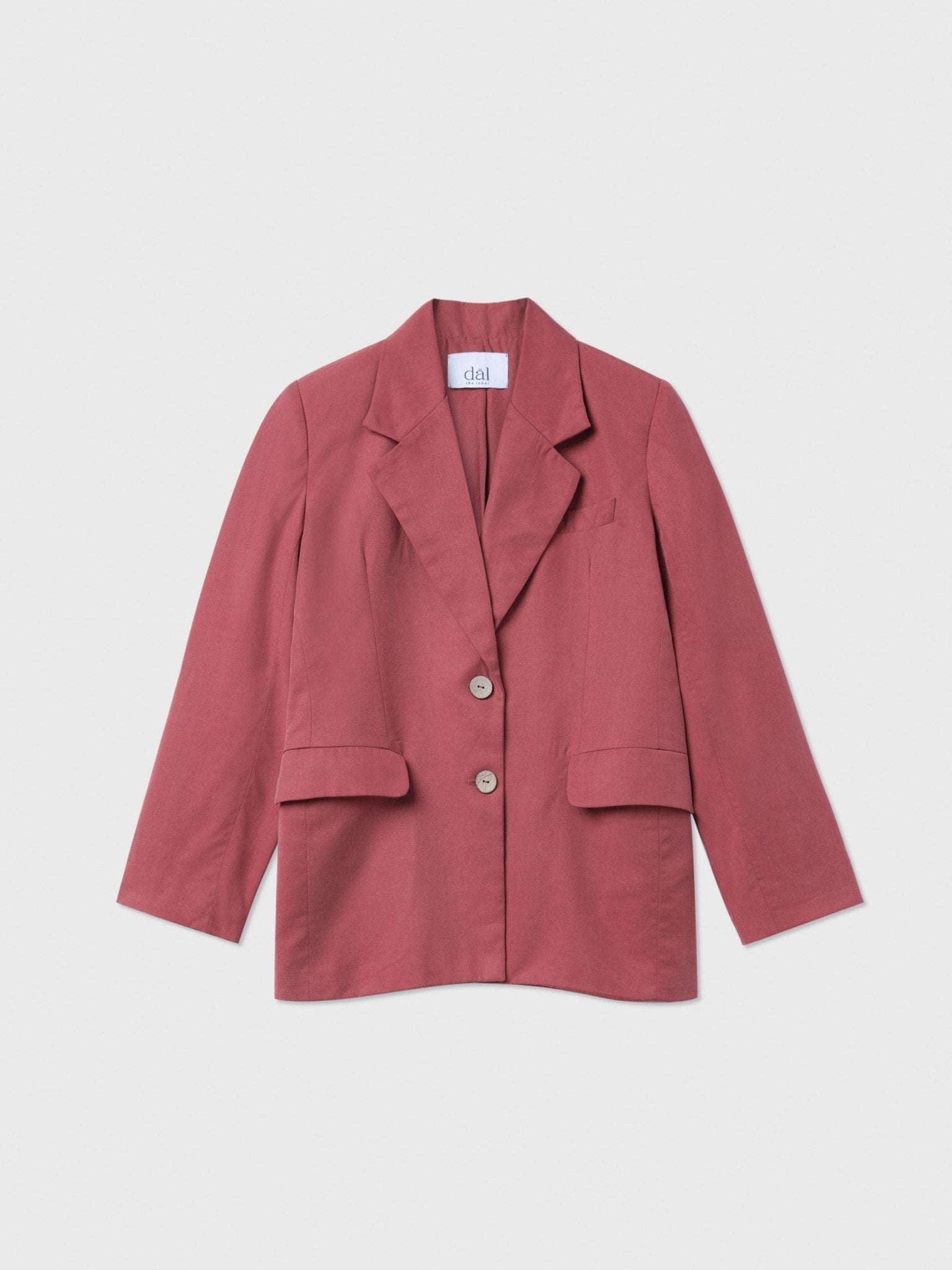 Relaxed Single Breasted Blazer - dāl the label - Mulberry