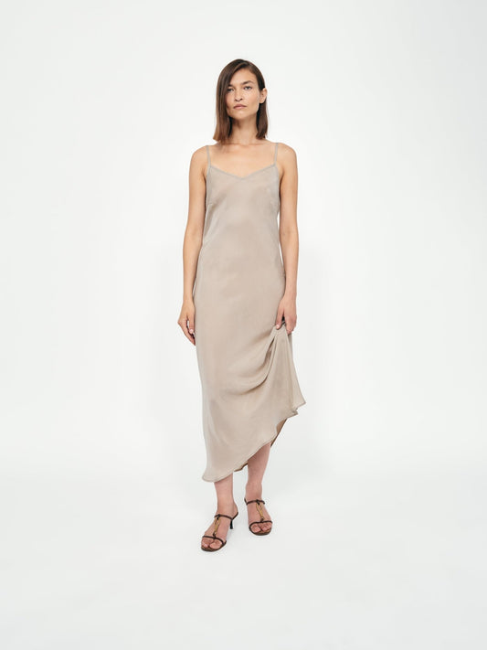Sama Slip Dress - dāl the label-Taupe