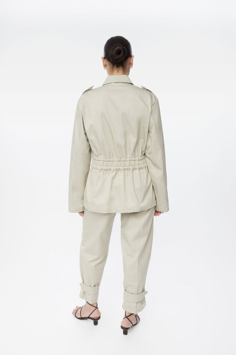 Canvas Cotton Utility Jacket - dāl the label-Stone