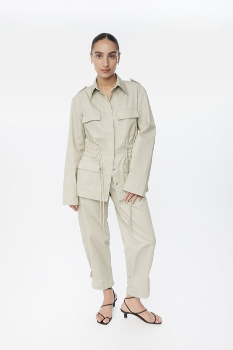 Canvas Cotton Utility Jacket - dāl the label-Stone
