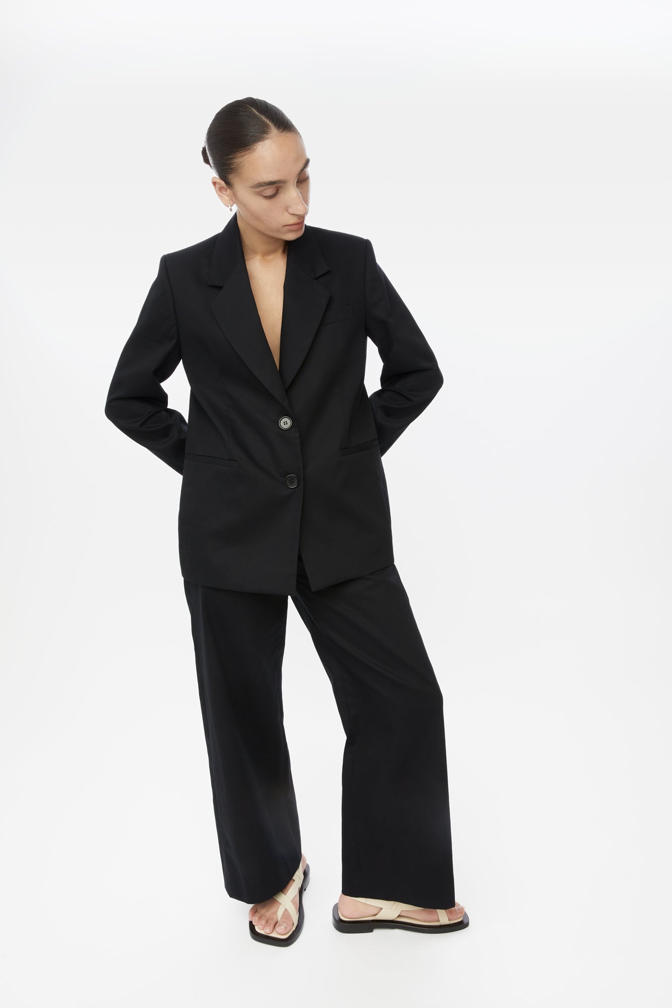 Women's Black Twill Suit