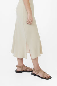 Cupro Bias Slip Dress - dāl the label-XS