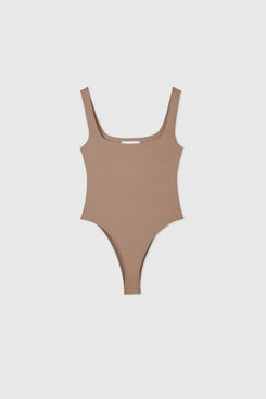 Essential Bodysuit - dāl the label-Taupe