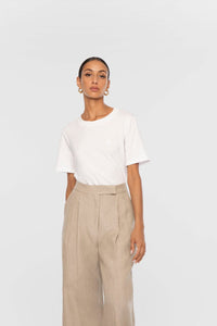 Essential Organic Cotton T-shirt - dāl the label-Soft White