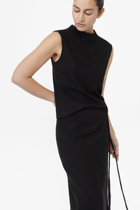 Modal Rib Knit Wrap Skirt - dāl the label-XS