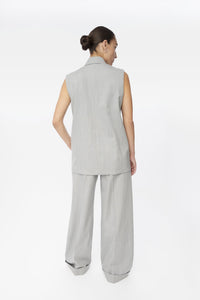 Wool Double-Breasted Vest - dāl the label-Light Grey